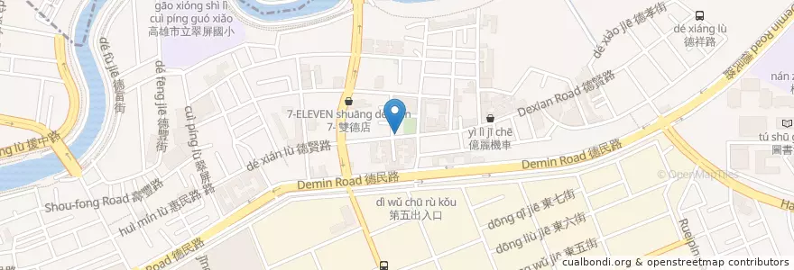 Mapa de ubicacion de 豐廚自助餐 en 타이완, 가오슝시, 난쯔구.