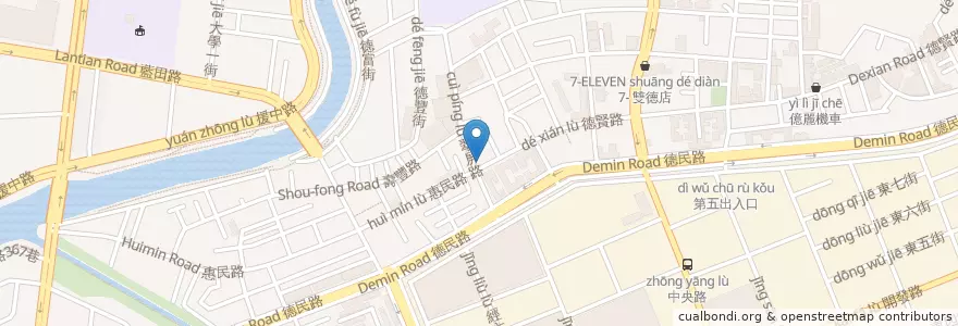 Mapa de ubicacion de 火雞頭嘉義火雞肉飯 en 타이완, 가오슝시, 난쯔구.