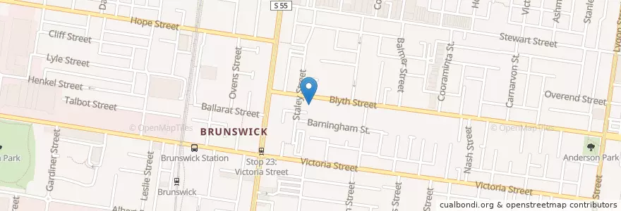 Mapa de ubicacion de Brunswick Medical Group en Australien, Victoria, City Of Moreland.