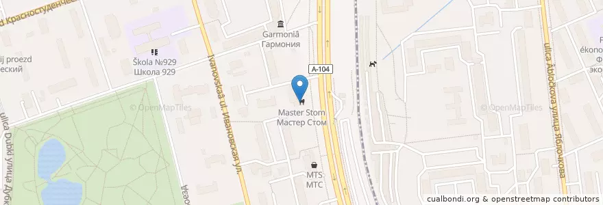 Mapa de ubicacion de Мастер Стом en Rusland, Centraal Federaal District, Moskou, Северный Административный Округ, Тимирязевский Район.