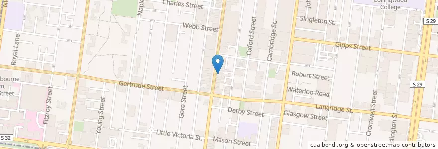 Mapa de ubicacion de Bar SK en Australia, Victoria, City Of Yarra.