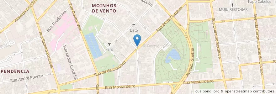Mapa de ubicacion de PF 24 de Outubro / Hilário Ribeiro en Brasil, Região Sul, Rio Grande Do Sul, Região Metropolitana De Porto Alegre, Região Geográfica Intermediária De Porto Alegre, Região Geográfica Imediata De Porto Alegre, Porto Alegre.