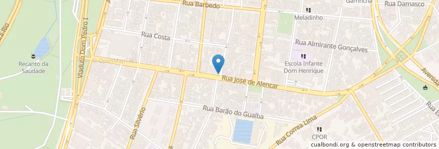Mapa de ubicacion de PF Oscar Bittencourt / José de Alencar en 브라질, 남부지방, 히우그란지두술, Região Metropolitana De Porto Alegre, Região Geográfica Intermediária De Porto Alegre, Região Geográfica Imediata De Porto Alegre, 포르투알레그리.