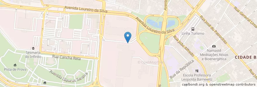Mapa de ubicacion de PF CAERGS en 브라질, 남부지방, 히우그란지두술, Região Metropolitana De Porto Alegre, Região Geográfica Intermediária De Porto Alegre, Região Geográfica Imediata De Porto Alegre, 포르투알레그리.