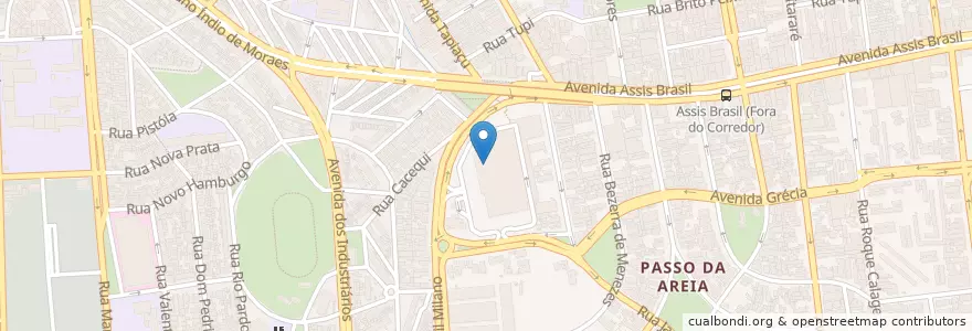 Mapa de ubicacion de PF Carrefour Passo d'Areia en ブラジル, 南部地域, リオグランデ・ド・スル, Região Metropolitana De Porto Alegre, Região Geográfica Intermediária De Porto Alegre, Região Geográfica Imediata De Porto Alegre, ポルト・アレグレ.