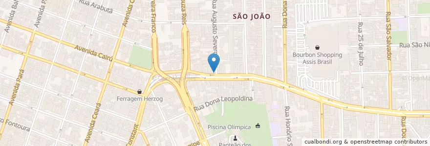 Mapa de ubicacion de PF Augusto Severo en Бразилия, Южный Регион, Риу-Гранди-Ду-Сул, Região Metropolitana De Porto Alegre, Região Geográfica Intermediária De Porto Alegre, Região Geográfica Imediata De Porto Alegre, Порту-Алегри.