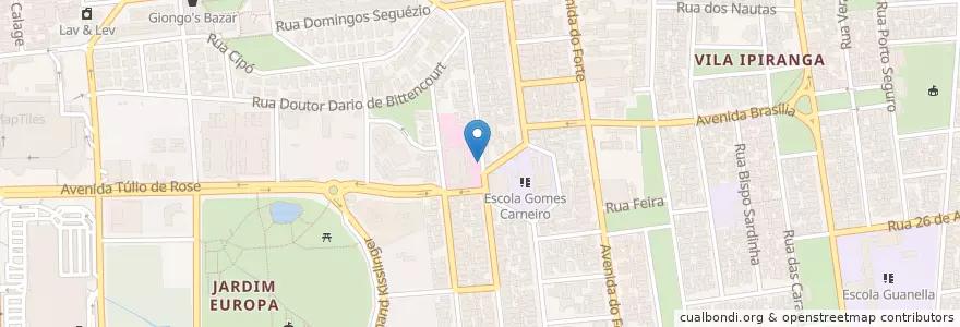 Mapa de ubicacion de PF Hospital Banco de Olhos en Brasil, Região Sul, Rio Grande Do Sul, Região Metropolitana De Porto Alegre, Região Geográfica Intermediária De Porto Alegre, Região Geográfica Imediata De Porto Alegre, Porto Alegre.