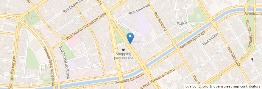 Mapa de ubicacion de PF Shopping João Pessoa en Brasilien, Süden, Rio Grande Do Sul, Região Metropolitana De Porto Alegre, Região Geográfica Intermediária De Porto Alegre, Região Geográfica Imediata De Porto Alegre, Porto Alegre.