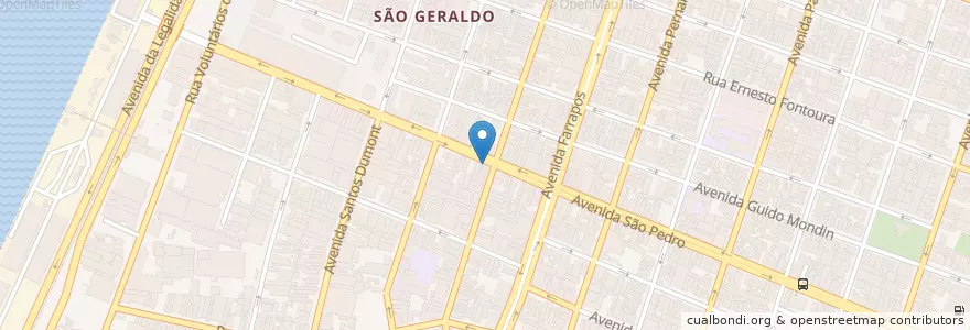 Mapa de ubicacion de PF São Pedro / Franklin Roosevelt en 브라질, 남부지방, 히우그란지두술, Região Metropolitana De Porto Alegre, Região Geográfica Intermediária De Porto Alegre, Região Geográfica Imediata De Porto Alegre, 포르투알레그리.