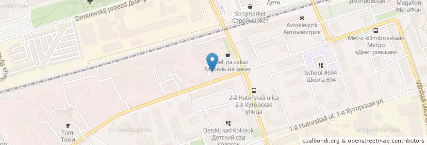 Mapa de ubicacion de Кобулетти en 러시아, Центральный Федеральный Округ, Москва, Северный Административный Округ, Савёловский Район.