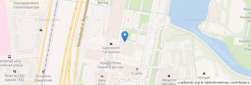 Mapa de ubicacion de Rock House en روسیه, Центральный Федеральный Округ, Москва, Восточный Административный Округ, Район Измайлово.