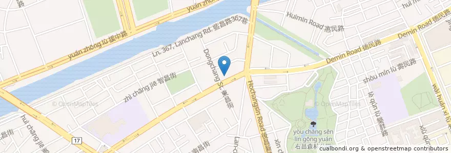 Mapa de ubicacion de 可利亞餐廳 en Taiwan, Kaohsiung, 楠梓區.