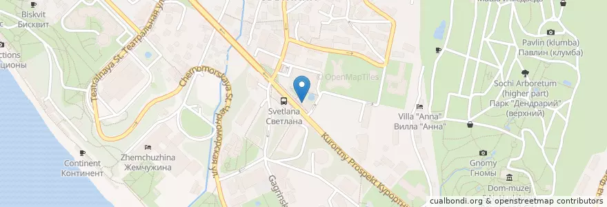 Mapa de ubicacion de Рис en 러시아, 남부연방관구, Краснодарский Край, Городской Округ Сочи.