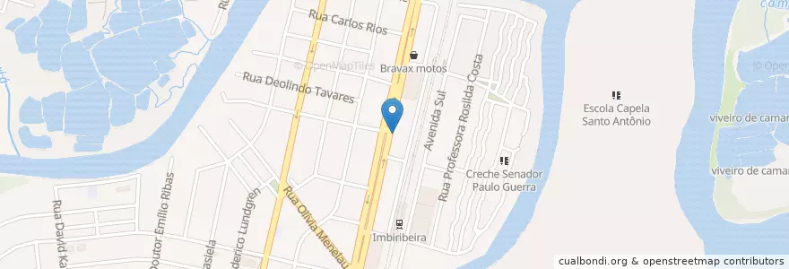 Mapa de ubicacion de Estacionamento da Copergás en 巴西, 东北部, 伯南布哥, Região Geográgica Imediata Do Recife, Região Geográfica Intermediária Do Recife, Região Metropolitana Do Recife, 累西腓.