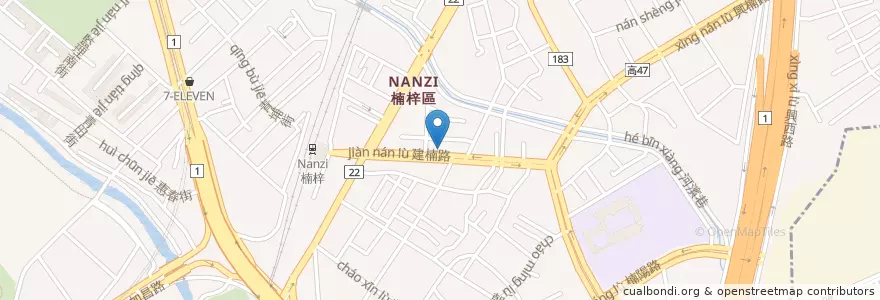 Mapa de ubicacion de 肯德基 en 타이완, 가오슝시, 난쯔구.