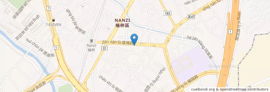 Mapa de ubicacion de 林自強內科 en 타이완, 가오슝시, 난쯔구.