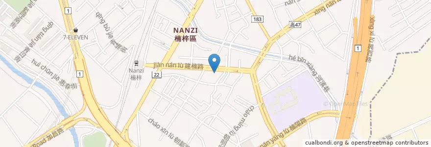 Mapa de ubicacion de 楠梓聯合婦產科 en Tayvan, Kaohsiung, 楠梓區.