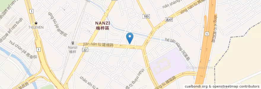 Mapa de ubicacion de 拿坡里披薩 en تايوان, كاوهسيونغ, 楠梓區.