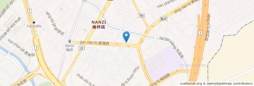 Mapa de ubicacion de NEW HOUSE en Taiwan, Kaohsiung, 楠梓區.