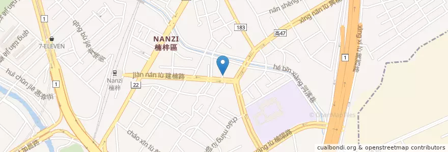 Mapa de ubicacion de 我家牛排 en Taiwán, Kaohsiung, 楠梓區.
