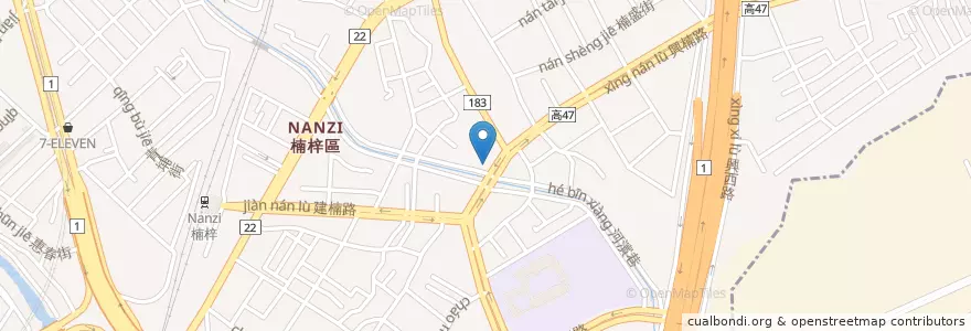 Mapa de ubicacion de 第一商業銀行 en تايوان, كاوهسيونغ, 楠梓區.