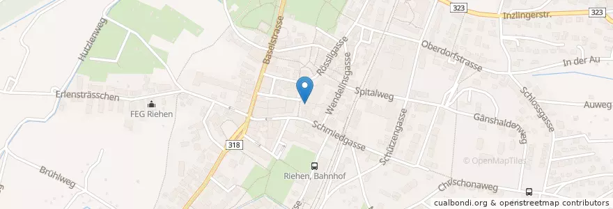 Mapa de ubicacion de Amavita Riehen en Schweiz, Riehen, Basel-Stadt, Riehen.