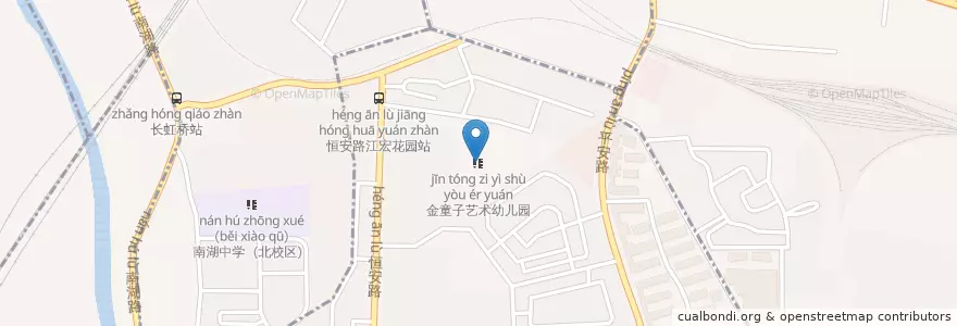 Mapa de ubicacion de 金童子艺术幼儿园 en China, Hubei, Wuhan, Wuchang.