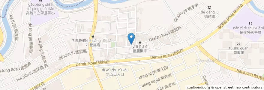 Mapa de ubicacion de 麵麵粥道 en Тайвань, Гаосюн, 楠梓區.