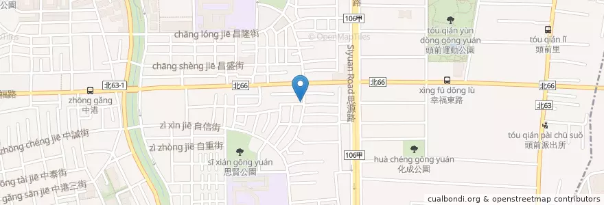 Mapa de ubicacion de 眼鏡張雞肉飯 en تایوان, 新北市, 新莊區.