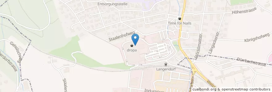 Mapa de ubicacion de Migros Restaurant en 스위스, Solothurn, Amtei Solothurn-Lebern, Bezirk Lebern, Langendorf.