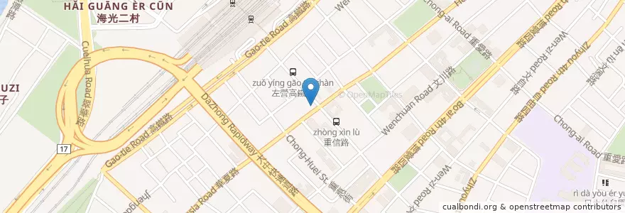 Mapa de ubicacion de MY PIZZA en تايوان, كاوهسيونغ, 左營區.