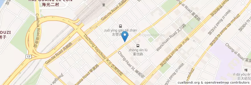 Mapa de ubicacion de 永和四海豆漿 en 臺灣, 高雄市, 左營區.