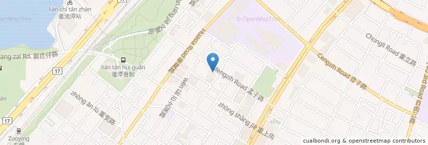 Mapa de ubicacion de 嘉義火雞肉飯 en 臺灣, 高雄市, 左營區.