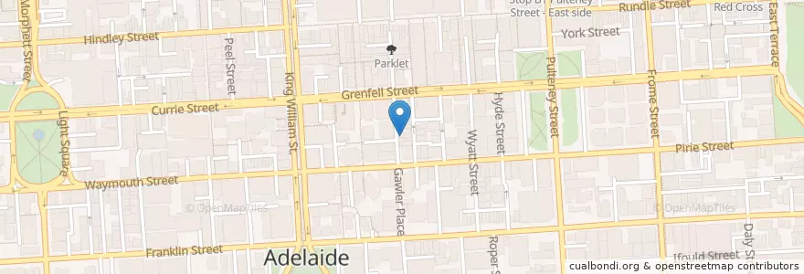 Mapa de ubicacion de Bank Australia en Australie, Australie Méridionale, Adelaide, Adelaide City Council.