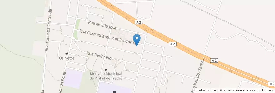 Mapa de ubicacion de Externato Rosarinho en ポルトガル, Área Metropolitana De Lisboa, Setúbal, Península De Setúbal, Seixal, Seixal, Arrentela E Aldeia De Paio Pires.