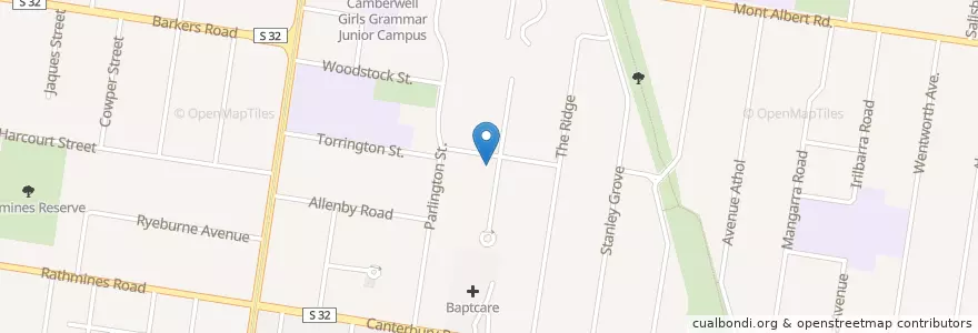 Mapa de ubicacion de City of Boroondara en Australië, Victoria, City Of Boroondara.