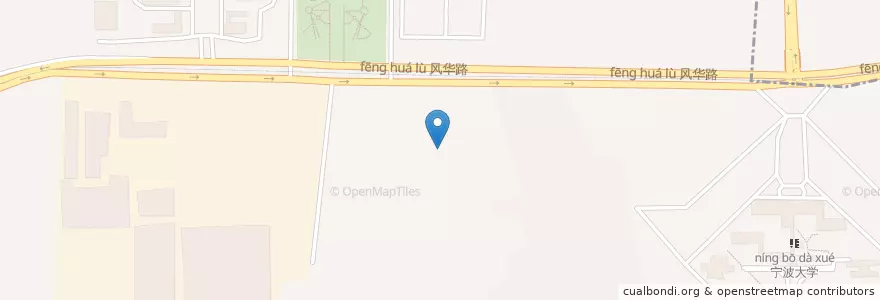 Mapa de ubicacion de 宁波大学科技学院 en China, Zhejiang, Ningbó, Jiangbei.