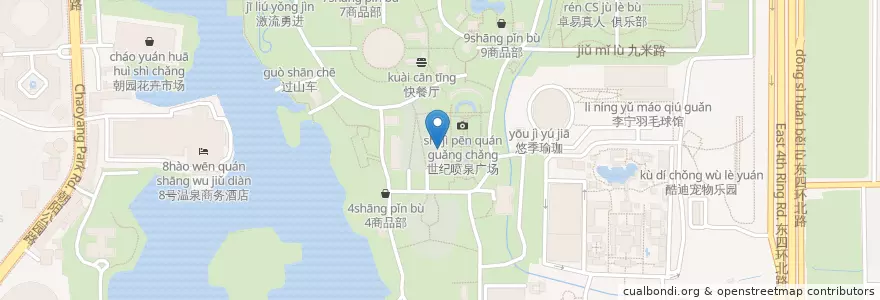 Mapa de ubicacion de 小镇皮萨 en China, Beijing, Hebei, Chaoyang District.