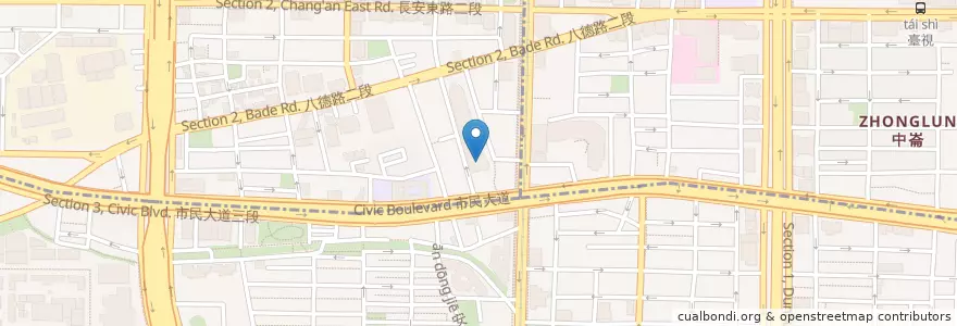Mapa de ubicacion de 華漾大飯店 en 臺灣, 新北市, 臺北市, 中山區.