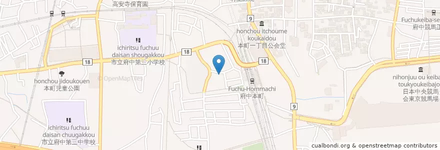 Mapa de ubicacion de LAMPIONE en 日本, 東京都, 府中市.