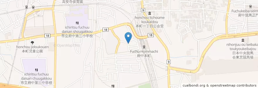 Mapa de ubicacion de 麗春堂 en 日本, 东京都/東京都, 府中市.
