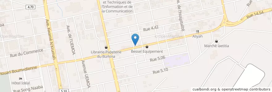 Mapa de ubicacion de Radio Nostalgie en Burkina Faso, Centre, Kadiogo, Uagadugú.