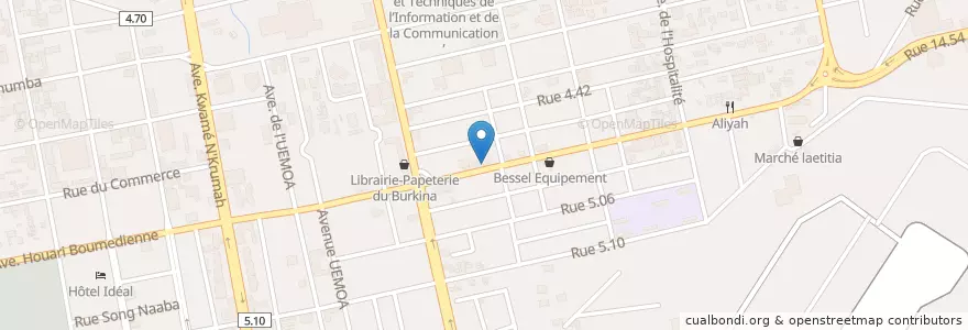 Mapa de ubicacion de Western Union en Burquina Faso, Centre, Kadiogo, Ouagadougou.