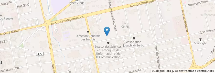 Mapa de ubicacion de Ecole Nationale Des Postes (ENAPOSTE) en Burkina Faso, Centre, Kadiogo, Ouagadougou.