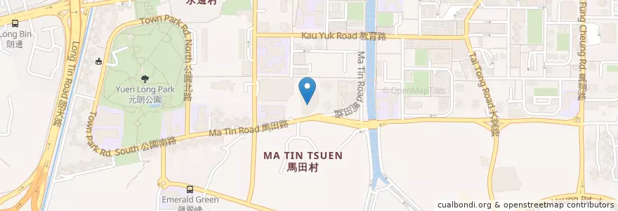 Mapa de ubicacion de 元朗公共圖書館 Yuen Long Public Library en China, Hongkong, Guangdong, New Territories, 元朗區 Yuen Long District.