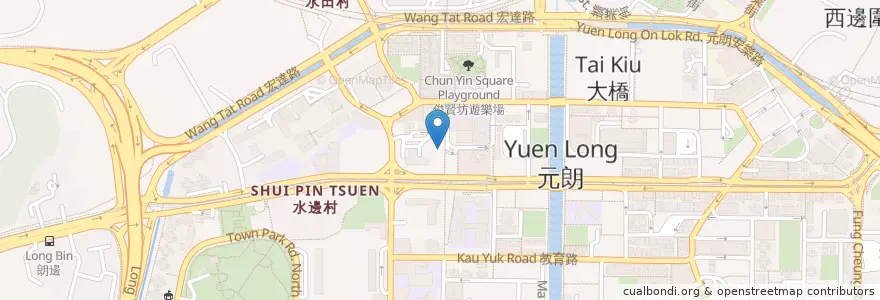 Mapa de ubicacion de 元朗三育幼稚園 Yuen Long Sam Yuk Kindergarten en China, Hong Kong, Provincia De Cantón, Nuevos Territorios, 元朗區 Yuen Long District.