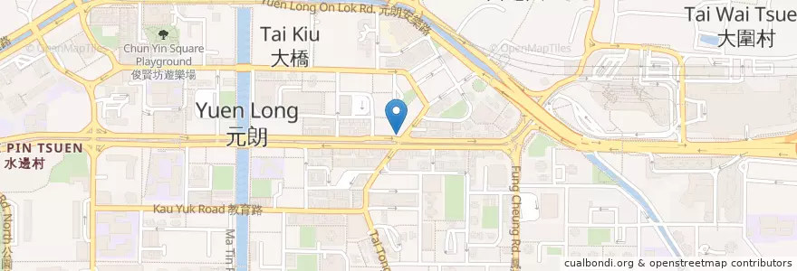 Mapa de ubicacion de Bank of East Asia en Çin, Hong Kong, Guangdong, Yeni Bölgeler, 元朗區 Yuen Long District.
