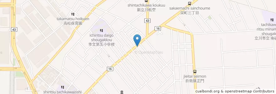 Mapa de ubicacion de 亀寿司 en Japon, Tokyo, 立川市.