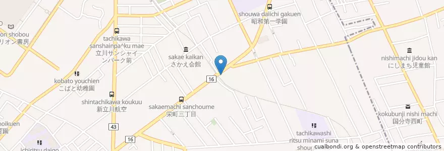 Mapa de ubicacion de 北立川歯科医院 en Japão, Tóquio, 立川市.