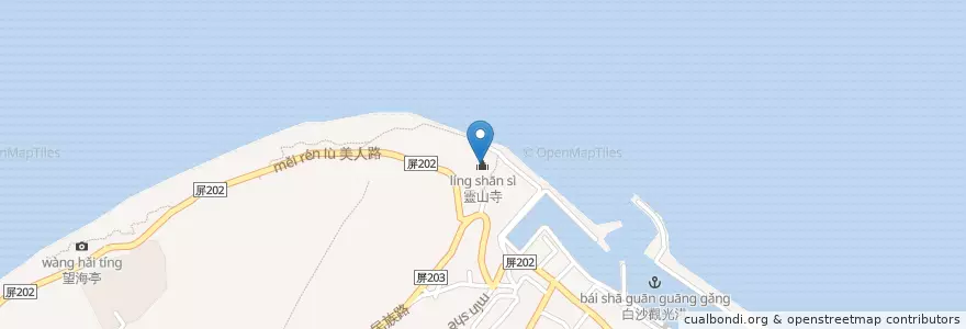 Mapa de ubicacion de 靈山寺 en تايوان.